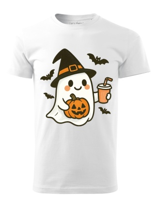 Koszulka Pumpkin Spice Ghost – duszek z dynią i napojem