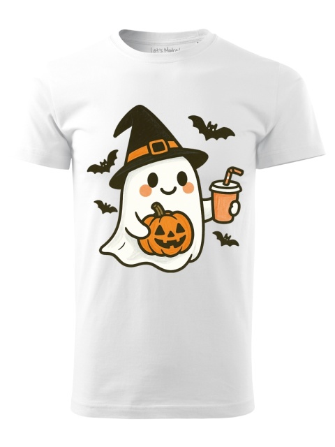 Koszulka Pumpkin Spice Ghost – duszek z dynią i napojem