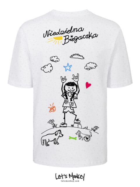 Koszulka biała NIEDZIELNA BIEGACZKA - Tyszka