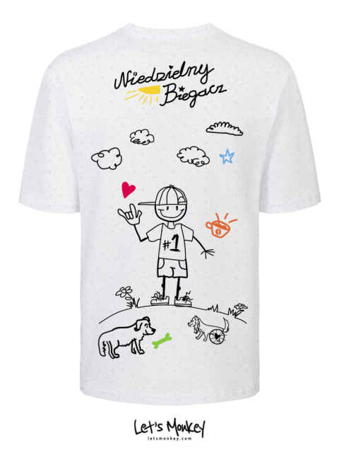 Koszulka biała NIEDZIELNY BIEGACZ - Tyszka