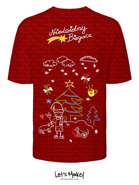 Świąteczna Akcja! Koszulka czerwona NIEDZIELNY BIEGACZ - Tyszka