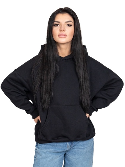 Bluza z kapturem DOCH JO! - OVERSIZE - COAL BLACK