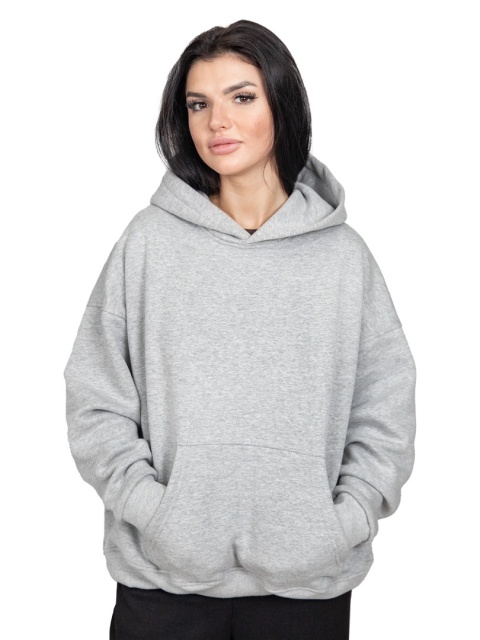 Bluza z kapturem DOCH JO! - OVERSIZE - HI MELANGE