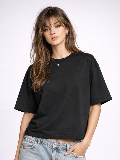 Koszulka BOXY czarna | 303 ESSENTIALS